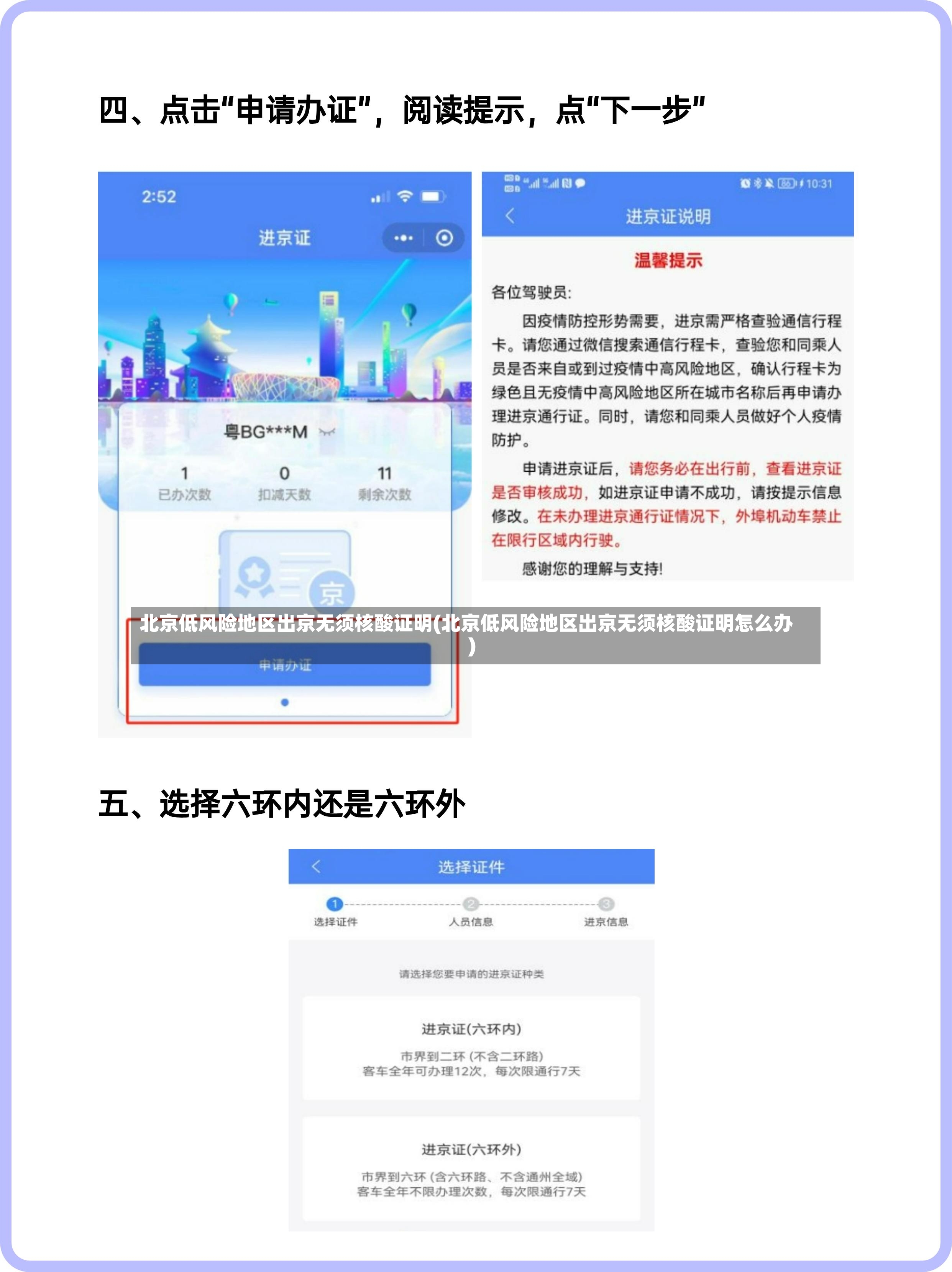 北京低风险地区出京无须核酸证明(北京低风险地区出京无须核酸证明怎么办)