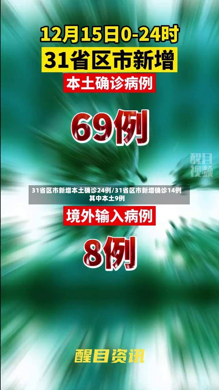 31省区市新增本土确诊24例/31省区市新增确诊14例 其中本土9例
