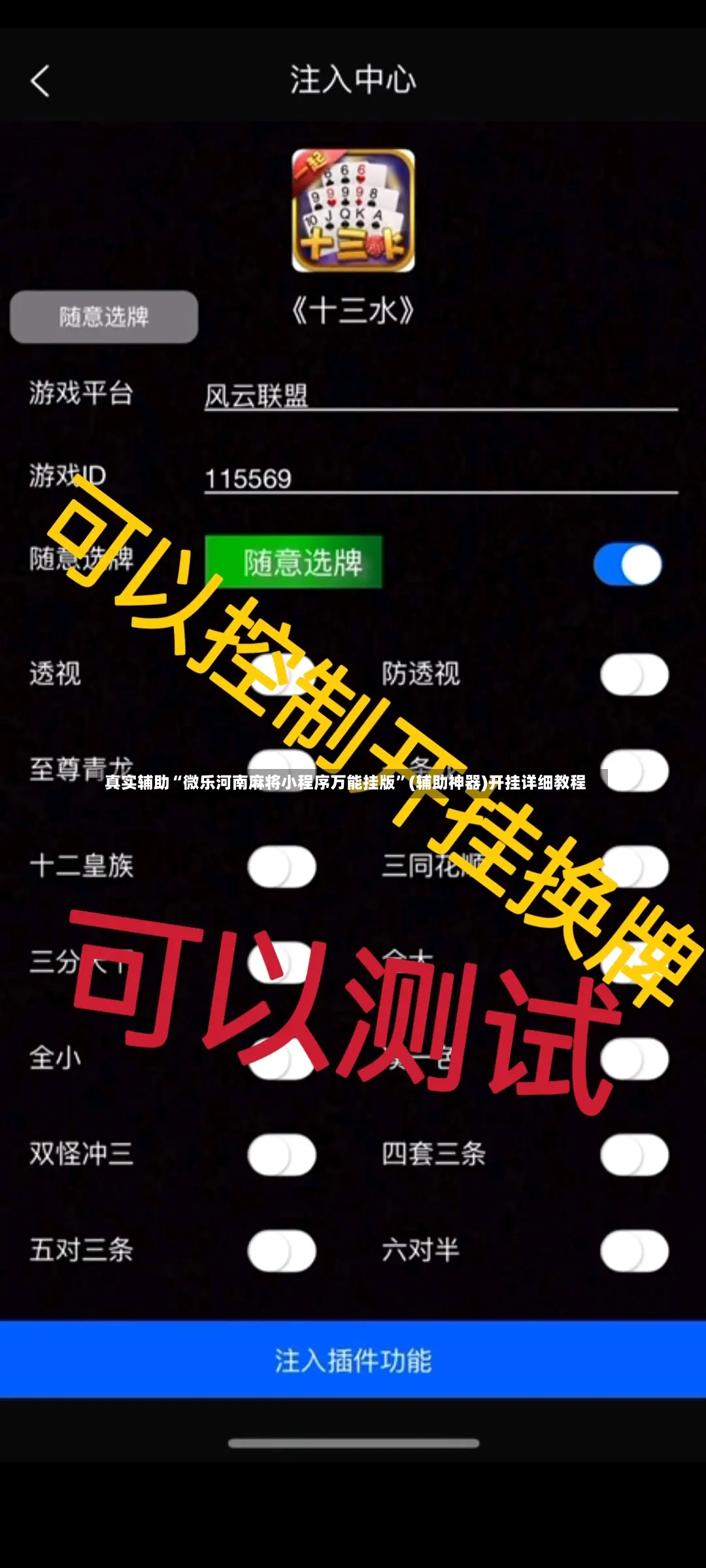 真实辅助“微乐河南麻将小程序万能挂版”(辅助神器)开挂详细教程
