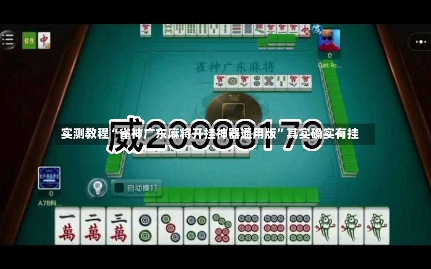 实测教程“雀神广东麻将开挂神器通用版”其实确实有挂