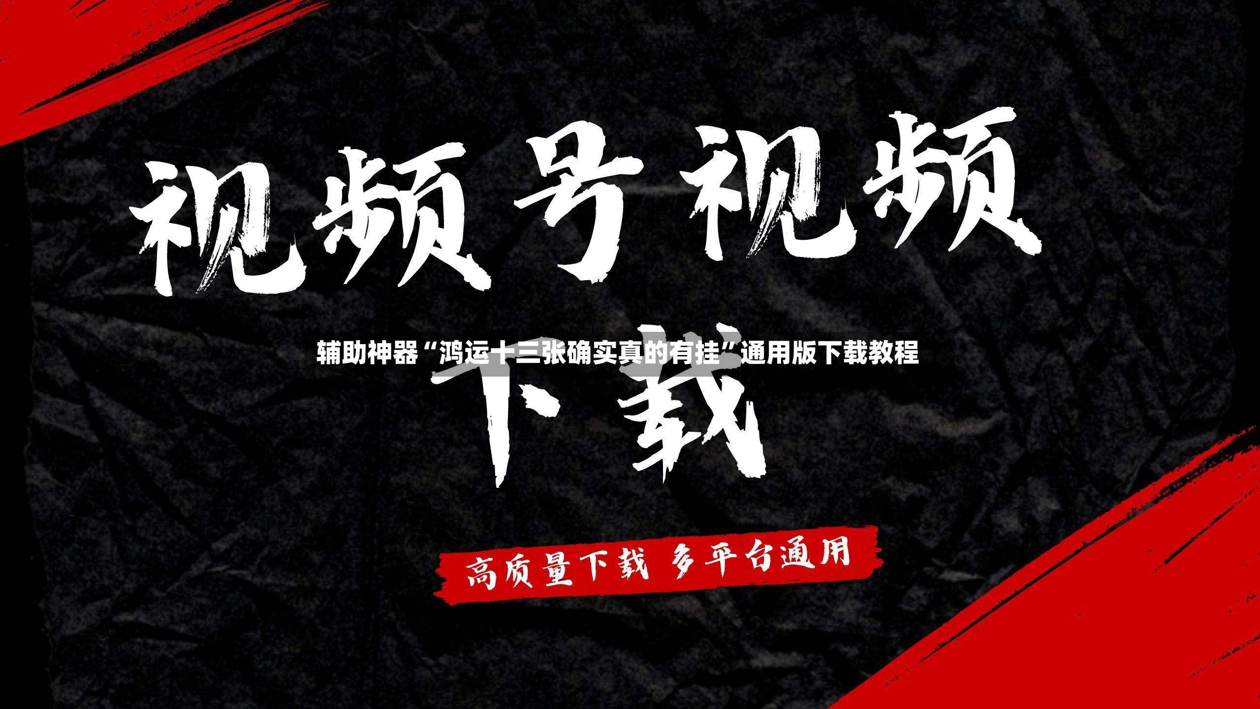 辅助神器“鸿运十三张确实真的有挂”通用版下载教程-第2张图片