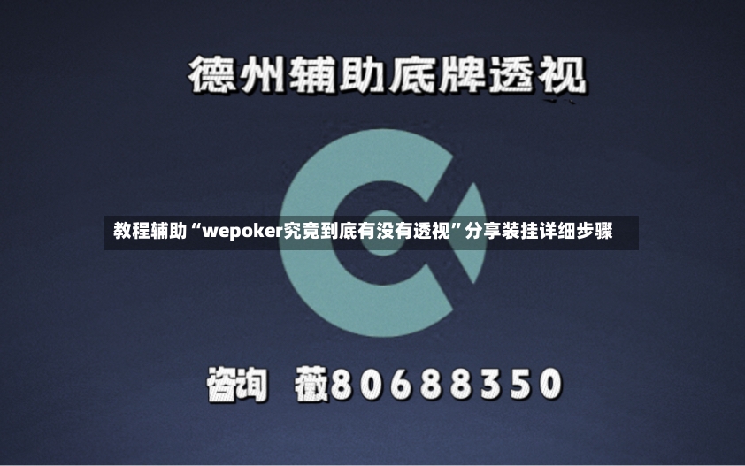 教程辅助“wepoker究竟到底有没有透视”分享装挂详细步骤