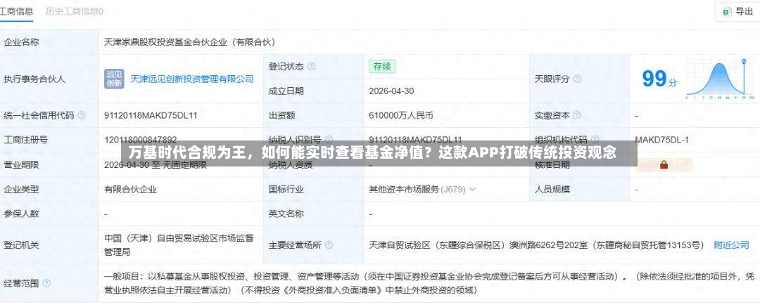 万基时代合规为王，如何能实时查看基金净值？这款APP打破传统投资观念