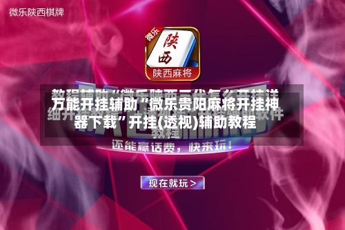 万能开挂辅助“微乐贵阳麻将开挂神器下载”开挂(透视)辅助教程