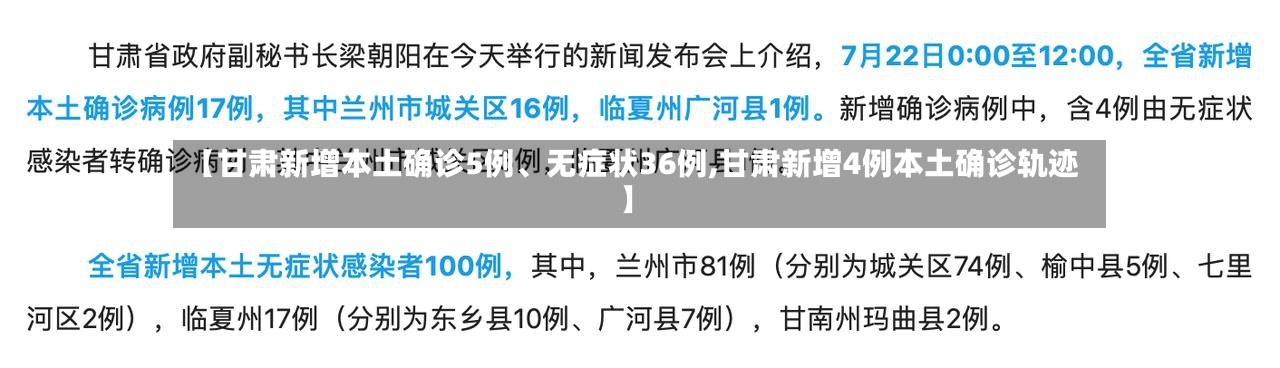 【甘肃新增本土确诊5例	、无症状36例,甘肃新增4例本土确诊轨迹】-第2张图片