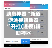 助赢神器“新道游透视辅助器	”开挂(透视)辅助神器-第3张图片