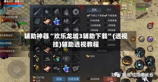辅助神器“欢乐龙城3辅助下载”(透视挂)辅助透视教程-第3张图片