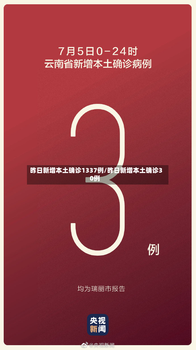 昨日新增本土确诊1337例/昨日新增本土确诊30例-第2张图片