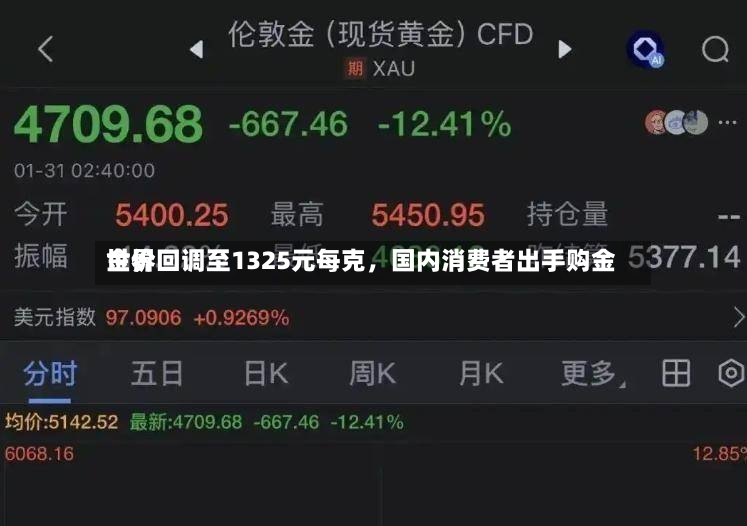 世界金价回调至1325元每克，国内消费者出手购金-第2张图片