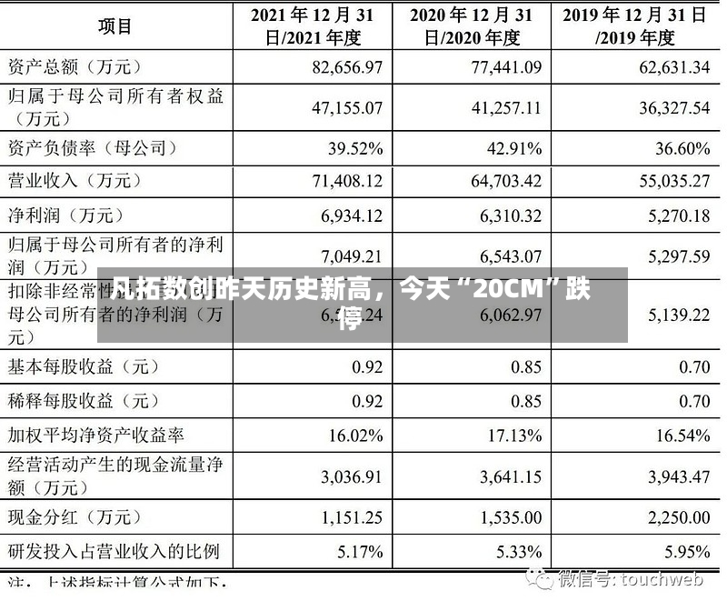 凡拓数创昨天历史新高	，今天“20CM”跌停-第3张图片