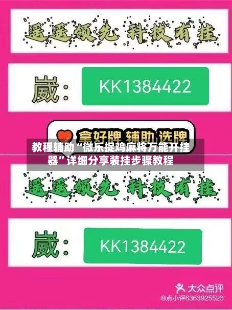 教程辅助“微乐捉鸡麻将万能开挂器”详细分享装挂步骤教程