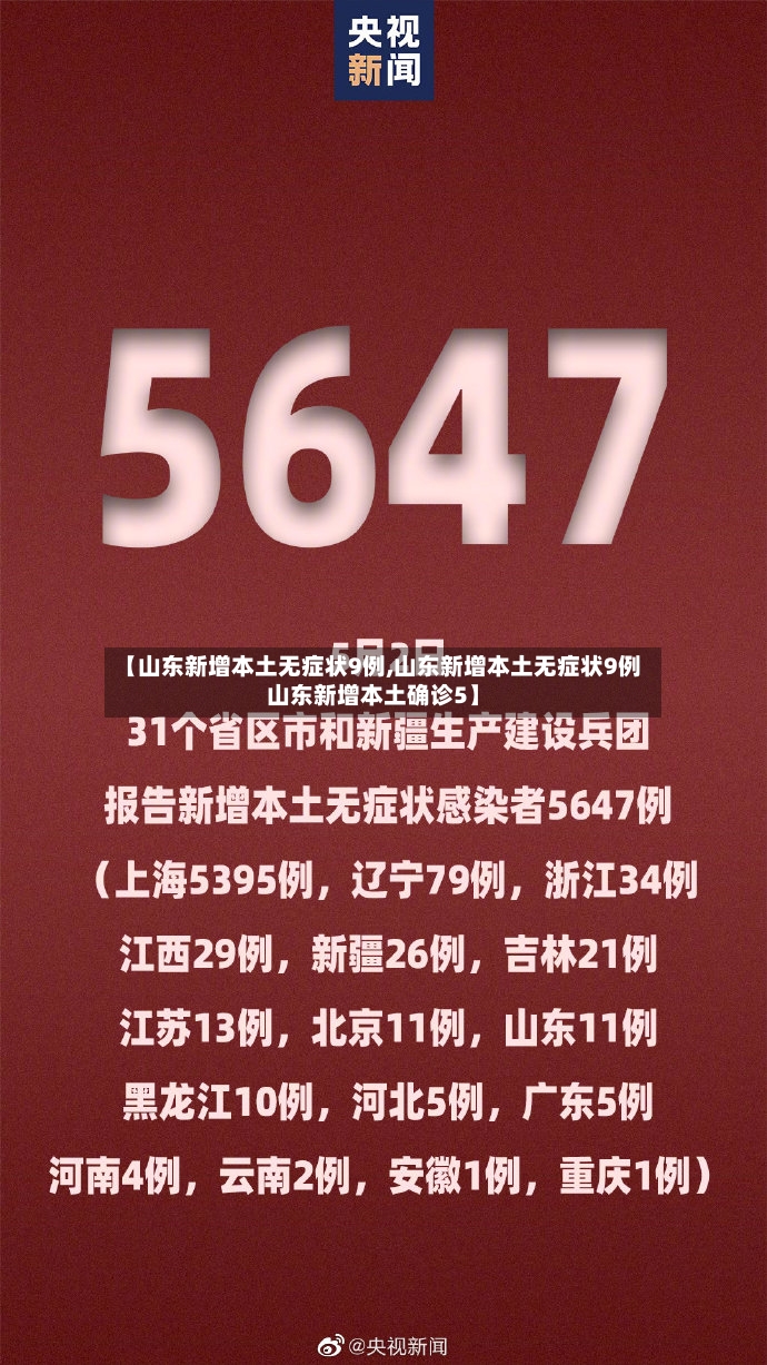 【山东新增本土无症状9例,山东新增本土无症状9例山东新增本土确诊5】