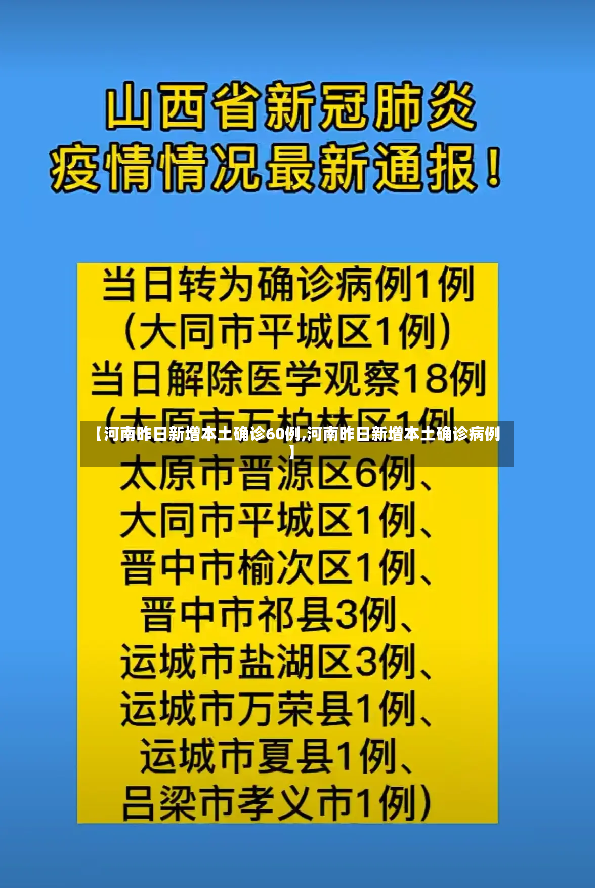 【河南昨日新增本土确诊60例,河南昨日新增本土确诊病例】