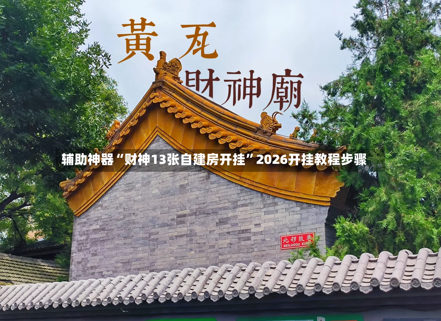 辅助神器“财神13张自建房开挂”2026开挂教程步骤-第3张图片