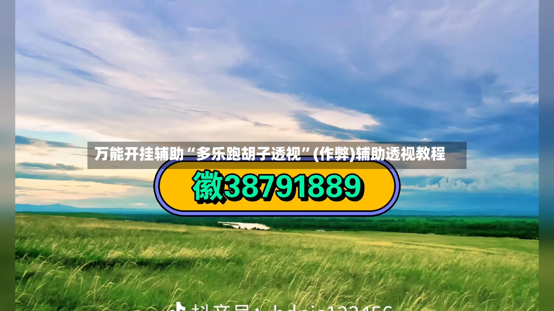 万能开挂辅助“多乐跑胡子透视”(作弊)辅助透视教程