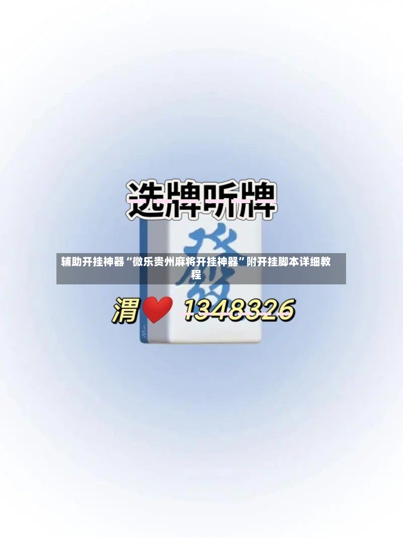 辅助开挂神器“微乐贵州麻将开挂神器”附开挂脚本详细教程