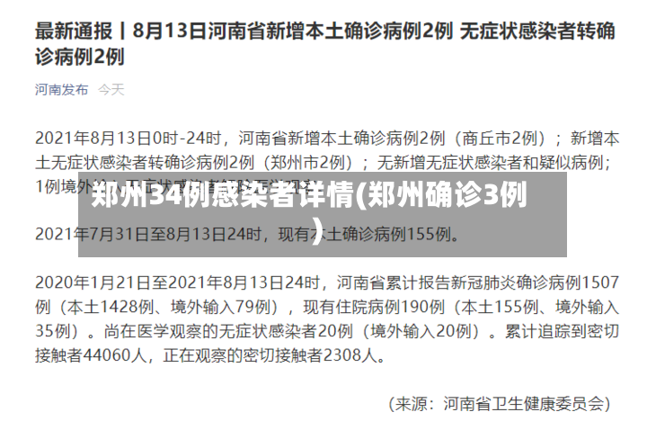 郑州34例感染者详情(郑州确诊3例)-第2张图片