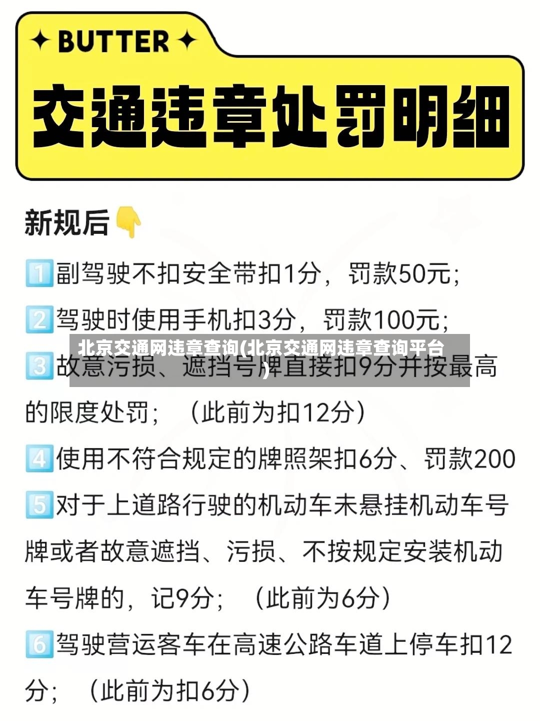 北京交通网违章查询(北京交通网违章查询平台)-第3张图片