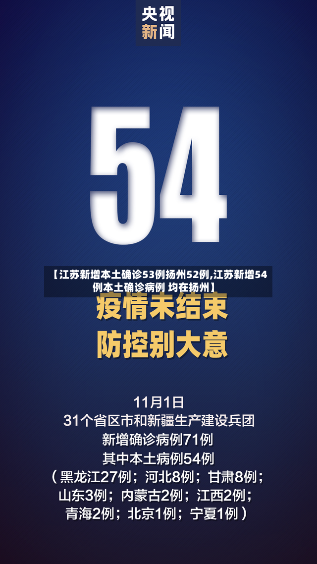 【江苏新增本土确诊53例扬州52例,江苏新增54例本土确诊病例 均在扬州】-第2张图片