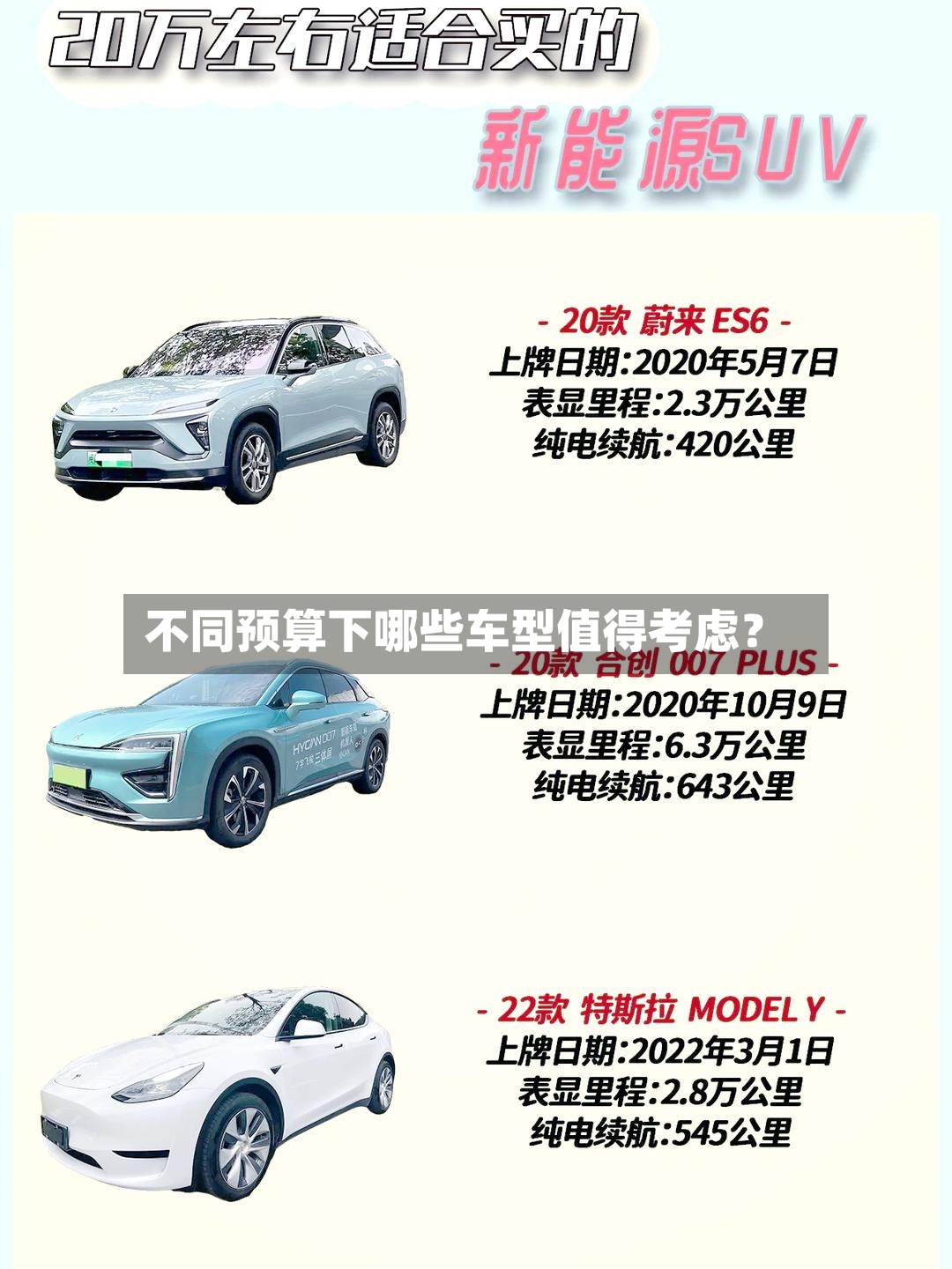 不同预算下哪些车型值得考虑？-第2张图片