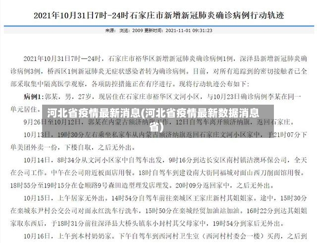 河北省疫情最新消息(河北省疫情最新数据消息省)