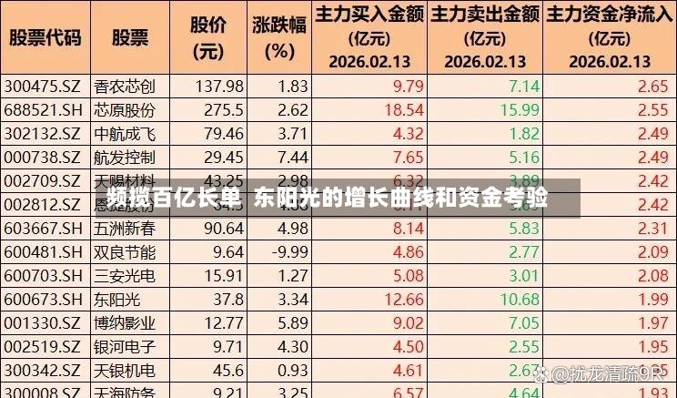 频揽百亿长单  东阳光的增长曲线和资金考验-第3张图片
