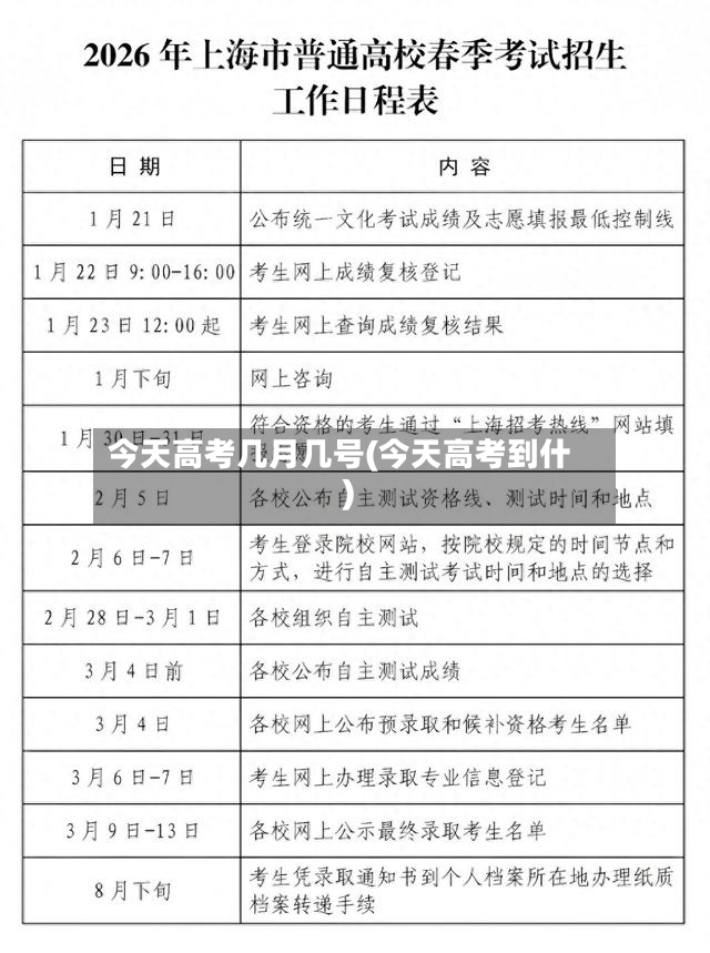 今天高考几月几号(今天高考到什)-第2张图片