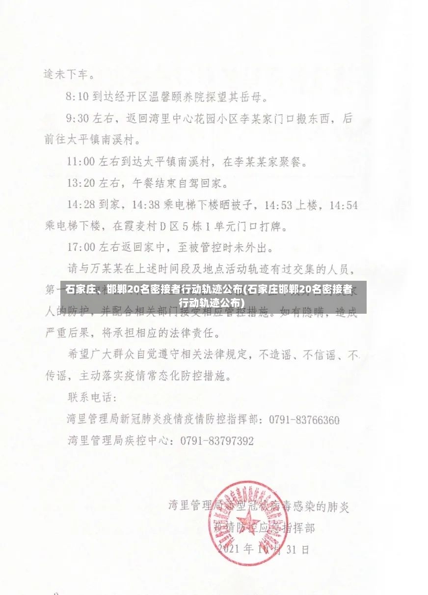 石家庄	、邯郸20名密接者行动轨迹公布(石家庄邯郸20名密接者行动轨迹公布)-第2张图片