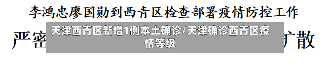 天津西青区新增1例本土确诊/天津确诊西青区疫情等级-第3张图片