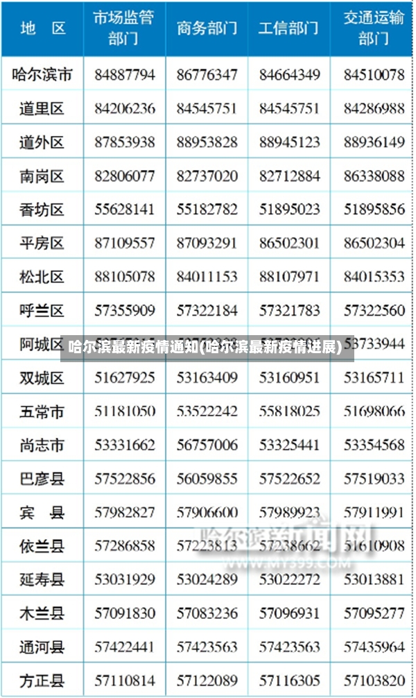 哈尔滨最新疫情通知(哈尔滨最新疫情进展)