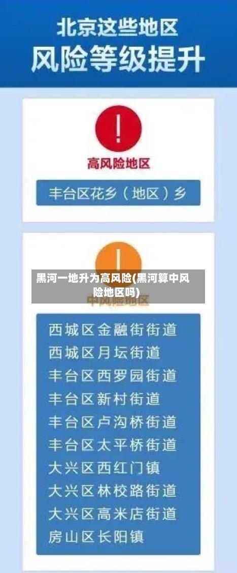 黑河一地升为高风险(黑河算中风险地区吗)