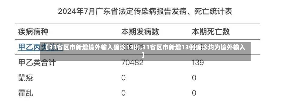 【31省区市新增境外输入确诊13例,31省区市新增13例确诊均为境外输入】
