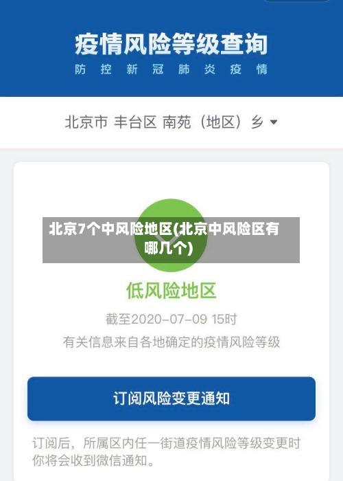北京7个中风险地区(北京中风险区有哪几个)